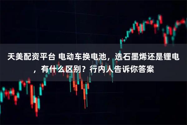 天美配资平台 电动车换电池，选石墨烯还是锂电，有什么区别？行内人告诉你答案