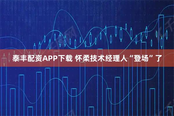 泰丰配资APP下载 怀柔技术经理人“登场”了